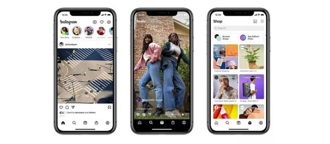 پس از سال‌ها طراحی صفحه اصلی اینستاگرام تغییر کرد!؛ اضافه شدن دکمه Reels و Shop